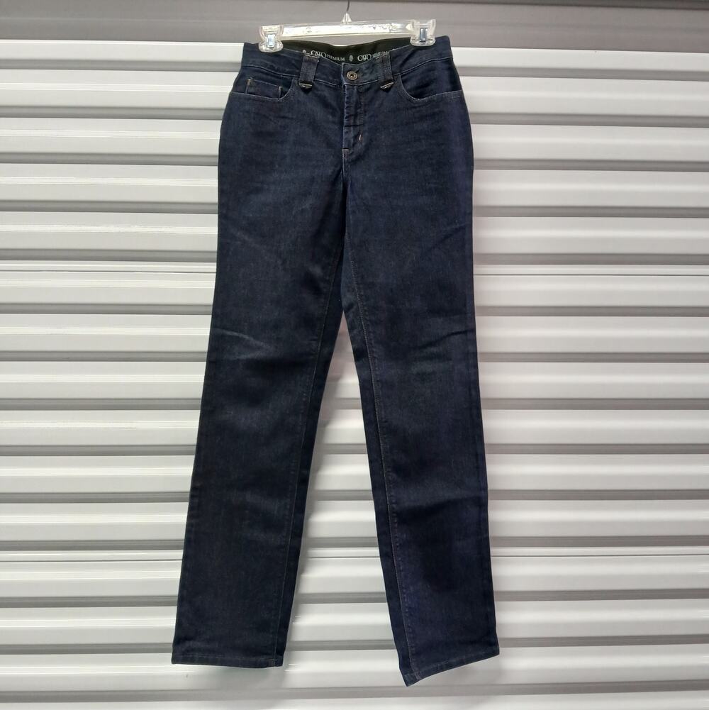 Cato Premium Women's Denim Jeans Size 6 Blue Straight Dark Wash Western Cowgirl